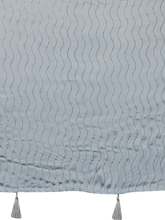 Grey Satin Silk Saree With Blouse Piece