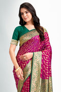 Purple Silk Saree With Blouse Piece