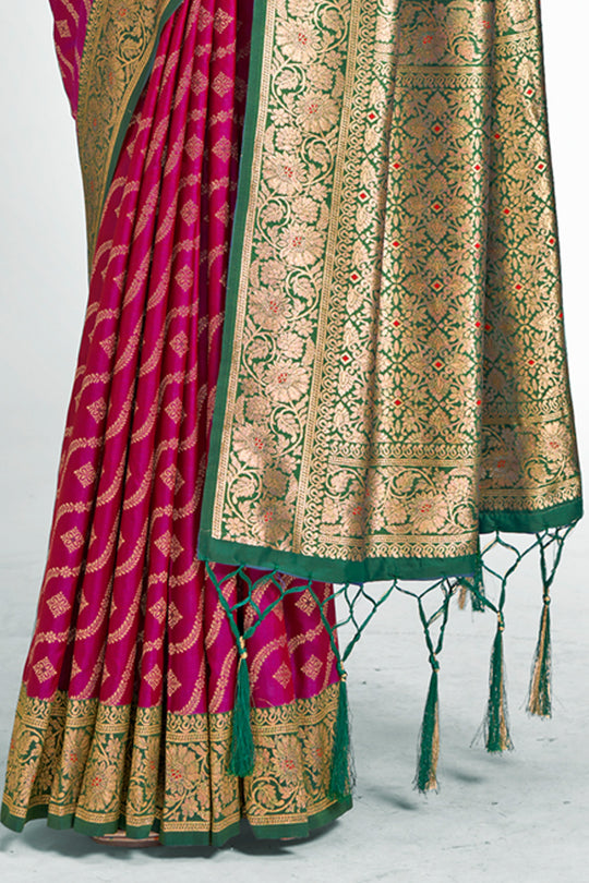 Purple Silk Saree With Blouse Piece