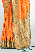 Mustard Silk Saree With Blouse Piece