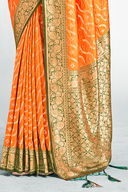 Mustard Silk Saree With Blouse Piece