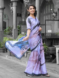 Light Purple Georgette Ready To Wear Saree