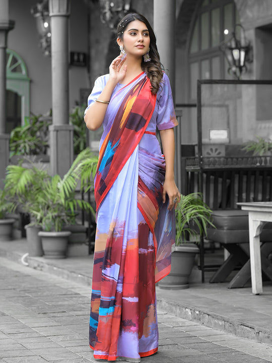 Multi Georgette Ready To Wear Saree