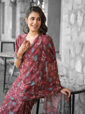 Brown Georgette Ready To Wear Saree
