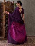 Purple Semi Modal Saree With Blouse Piece