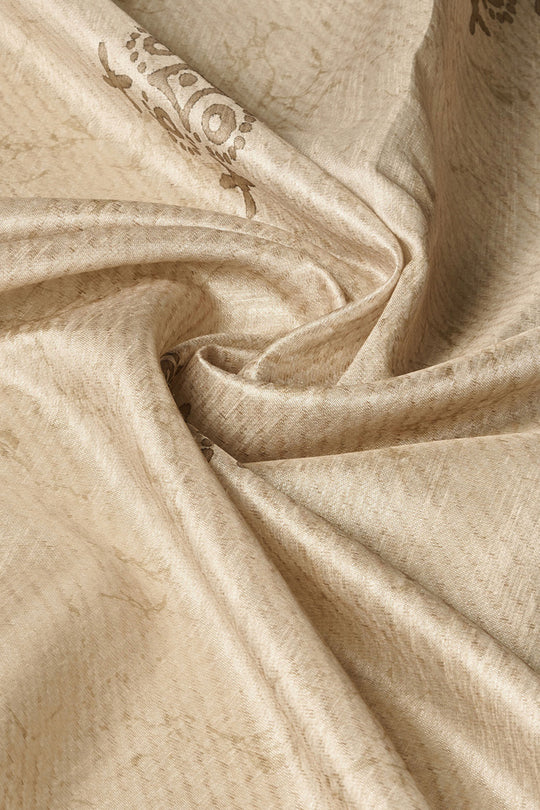 Khaki Silk Saree With Blouse Piece