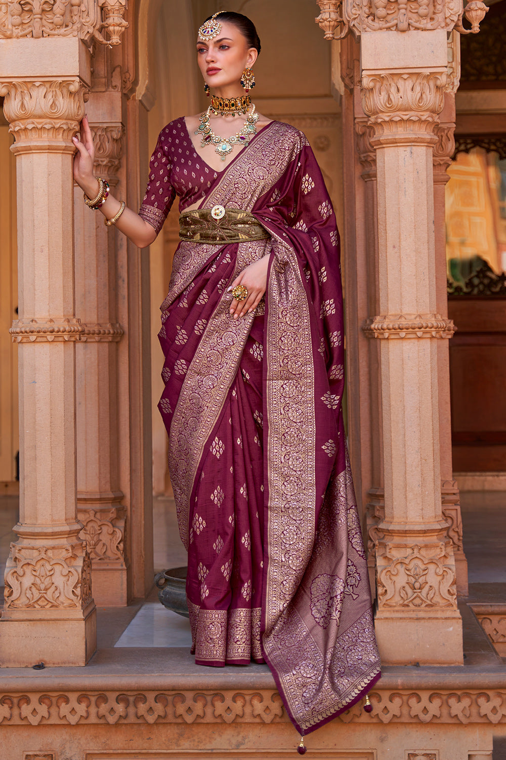 Mouni Roy looking Radiant in Bridal Red Banarasi Silk Saree | Upto 80 % off