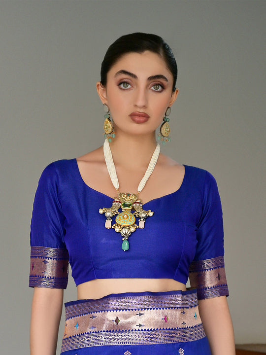 Royal Paithani Silk Saree With Blouse Piece