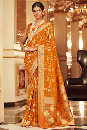 Towny brown Chiffon Saree