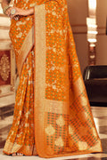 Towny brown Chiffon Saree