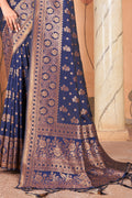 Royal Blue Banarasi Saree