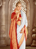 Georgette Banarasi Silk Saree With Blouse Piece