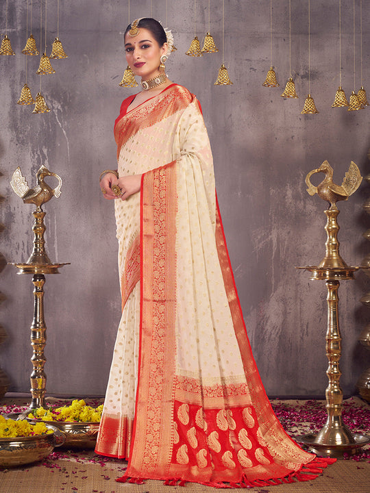 Georgette Banarasi Silk Saree With Blouse Piece