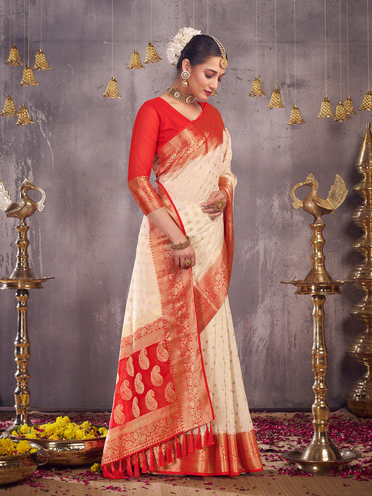 Georgette Banarasi Silk Saree With Blouse Piece