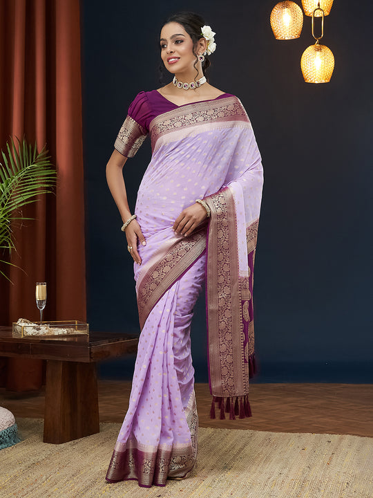 Georgette Banarasi Silk Saree With Blouse Piece