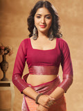 Georgette Banarasi Silk Saree With Blouse Piece