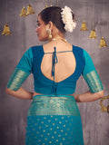 Georgette Banarasi Silk Saree With Blouse Piece