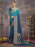 Georgette Banarasi Silk Saree With Blouse Piece