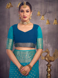 Georgette Banarasi Silk Saree With Blouse Piece