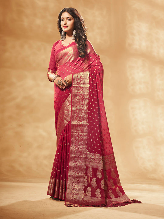 Georgette Banarasi Silk Saree With Blouse Piece