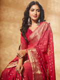 Georgette Banarasi Silk Saree With Blouse Piece