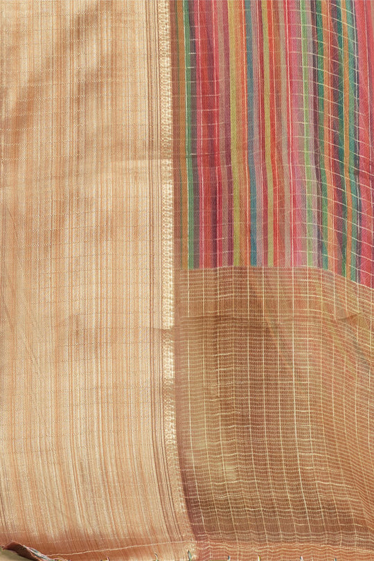 Pink Organza Saree With Blouse Piece