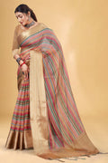 Pink Organza Saree With Blouse Piece