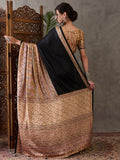 Chikoo Semi Modal Saree With Blouse Piece