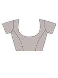 Grey Silk Saree With Blouse Piece