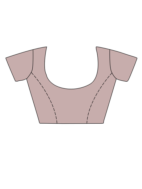 Lavender Silk Saree With Blouse Piece