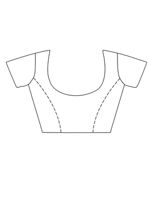 Grey Net Saree With Blouse Piece