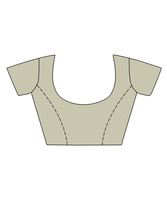 GreyPashmina  Soft Silk Festive Wear Saree With Blouse Piece