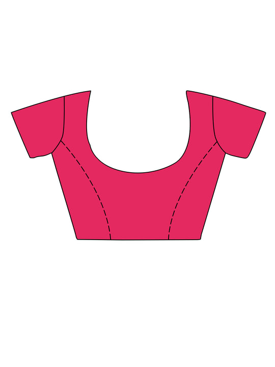 Red Paithani Silk Saree With Blouse Piece