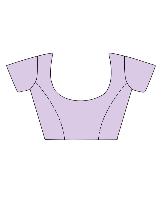 Lavender Organza Saree With Blouse Piece