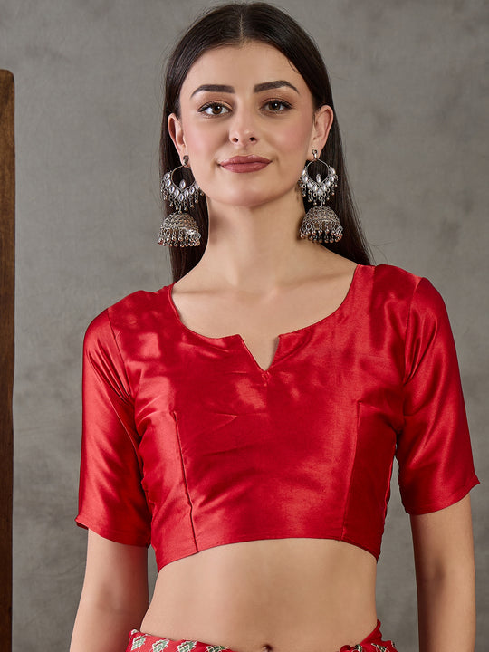 Blue Semi Modal Saree With Blouse Piece