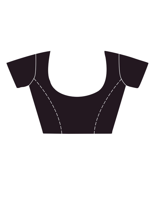 White Satin Georgette Saree With Blouse Piece