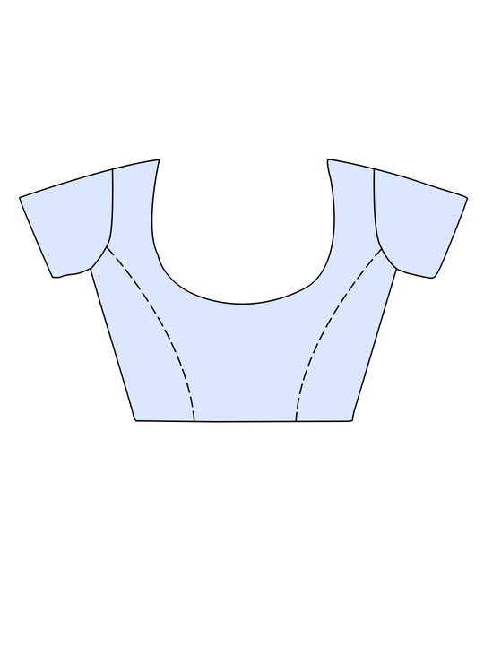 Pista Organza Saree With Blouse Piece