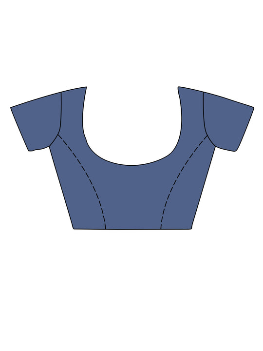 Red Tusser Silk Saree With Blouse Piece