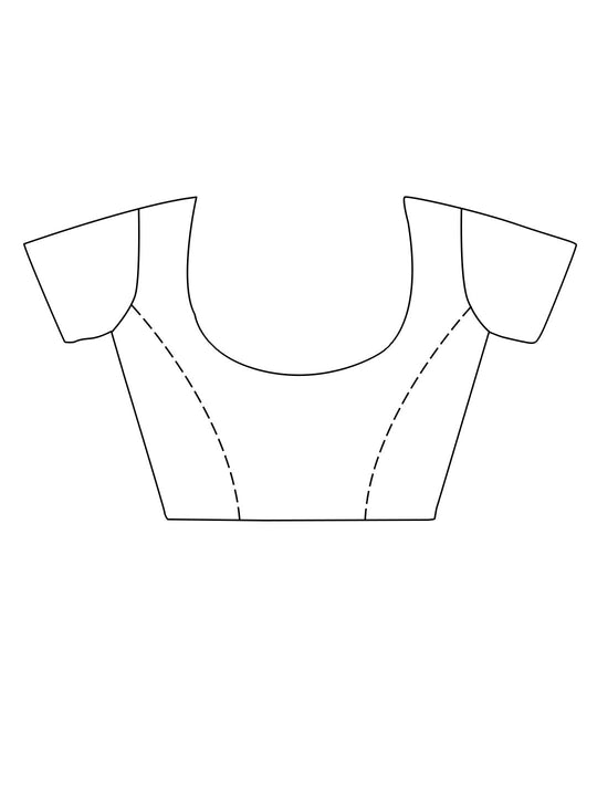 White Paithani Silk Saree With Blouse Piece