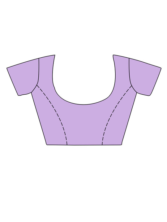 Lilac Silk Saree With Blouse Piece