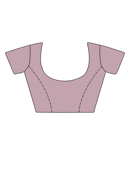 Lavender Organza Saree With Blouse Piece