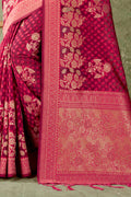 Deep Pink Organza saree