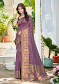 Wine Assam silk Sarees With Blouse Piece