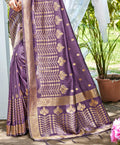 Wine Assam silk Sarees With Blouse Piece