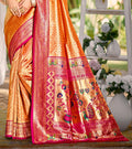 Multi Color kanjivaram silk Sarees With Blouse Piece
