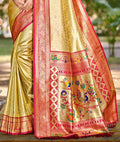 Multi Color kanjivaram silk Sarees With Blouse Piece