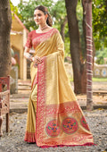 Multi Color kanjivaram silk Sarees With Blouse Piece