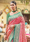 Multi Color kanjivaram silk Sarees With Blouse Piece