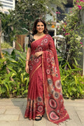 Printed Cotton Blend Saree