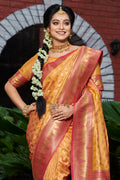 Turmeric Yellow Banarasi Saree